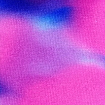 Jednolíc elastický bavlna/Elastan 6% digi tisk Clouds pink/blue