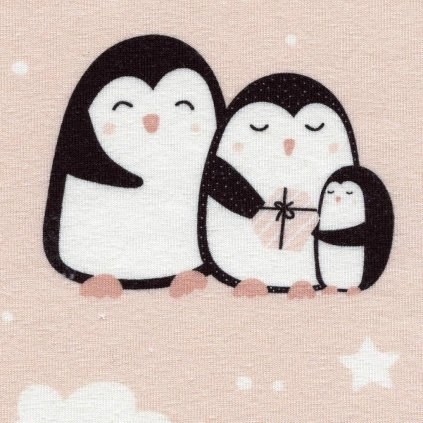 ZBYTEK - Jednolíc elastický bavlna/Elastan 6% DIGI tisk TUČŇÁCI (0,63kg)