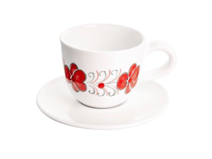 Šálek vlčí mák na bílé