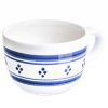 Šálek 4puntík mezi modrými linkami bílý