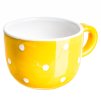 Šálek puntík bílý na žlutém