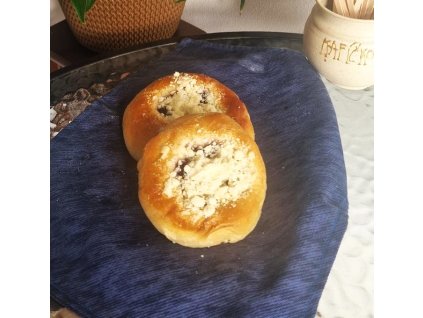 Koláček tvarohový s borůvkami