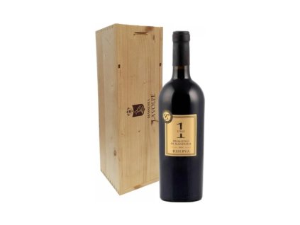 Masseria la Volpe Primitivo Di Manduria DOC UNO Riserva Magnum 1,5l dřevěný box