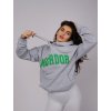 HOODIE MORDOR KLASIK - Heather grey/green