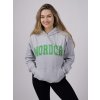 HOODIE MORDOR KLASIK - Heather grey/green