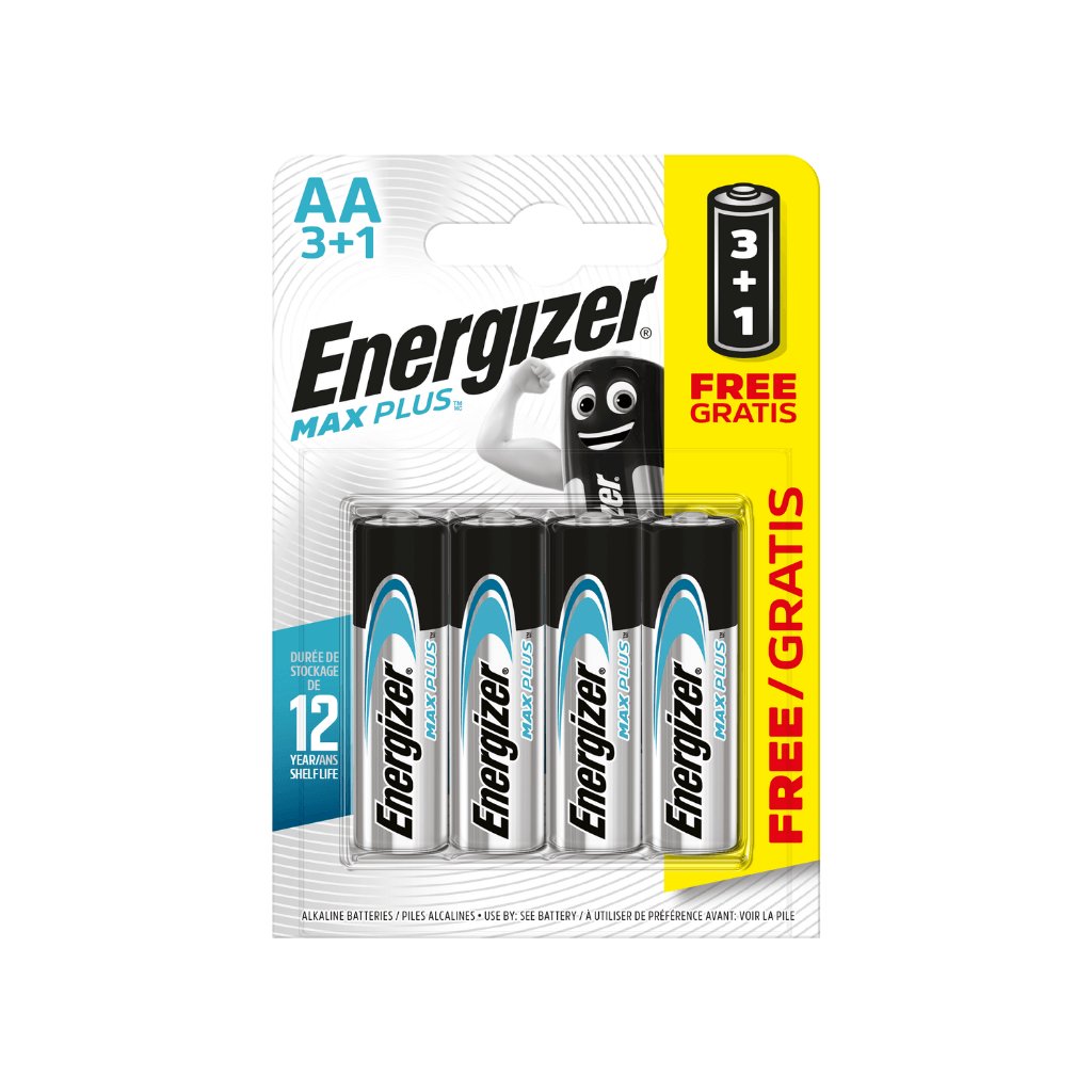 Energizer Max Plus - Tužka AA 3+1 zdarma