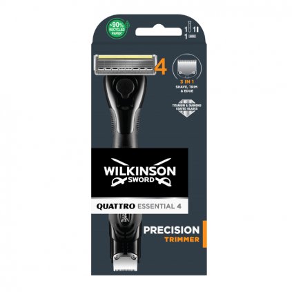 Wilkinson Quattro Titanium Precision - holicí strojek + 1 náhradní hlavice
