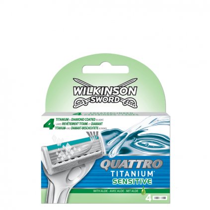 Wilkinson Sword Quattro Titanium Sensitive - náhradní hlavice (4 ks)