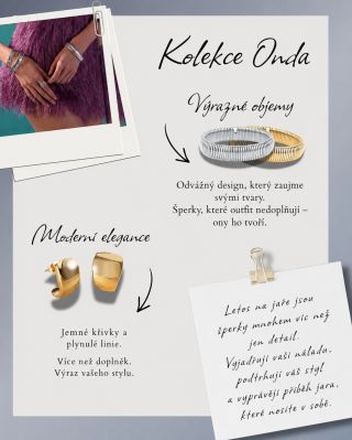 Objevte kolekci Onda a nechte se okouzlit šperky, které spojují výrazný design s nadčasovou elegancí. Protože skutečný...