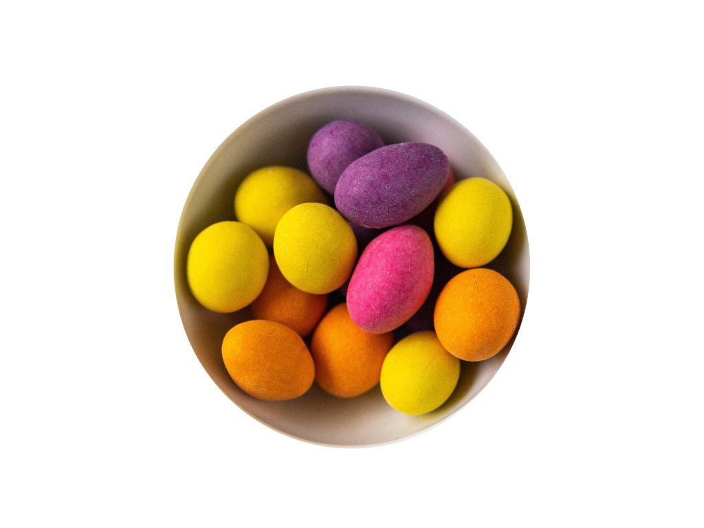 Almonds in a colorful crust