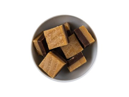 Caramel fudge vanilla and chocolate