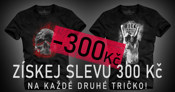 Získej slevu 300 Kč na každé druhé tričko!