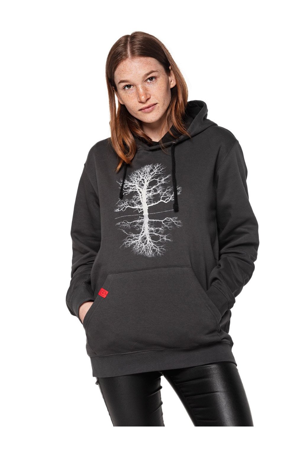 Mikina s kapucí a klokaní kapsou UNDERWORLD Tree (Velikost M, Kód produktu U4518CC)