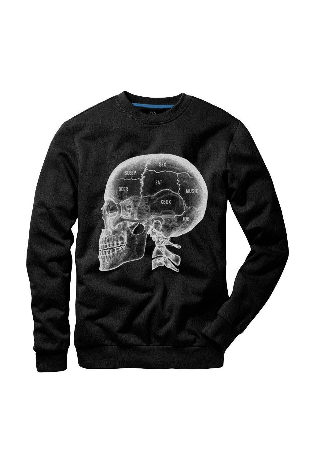 Mikina značky UNDERWORLD unisex X-ray skull (Velikost S, Kód produktu U4051A2)