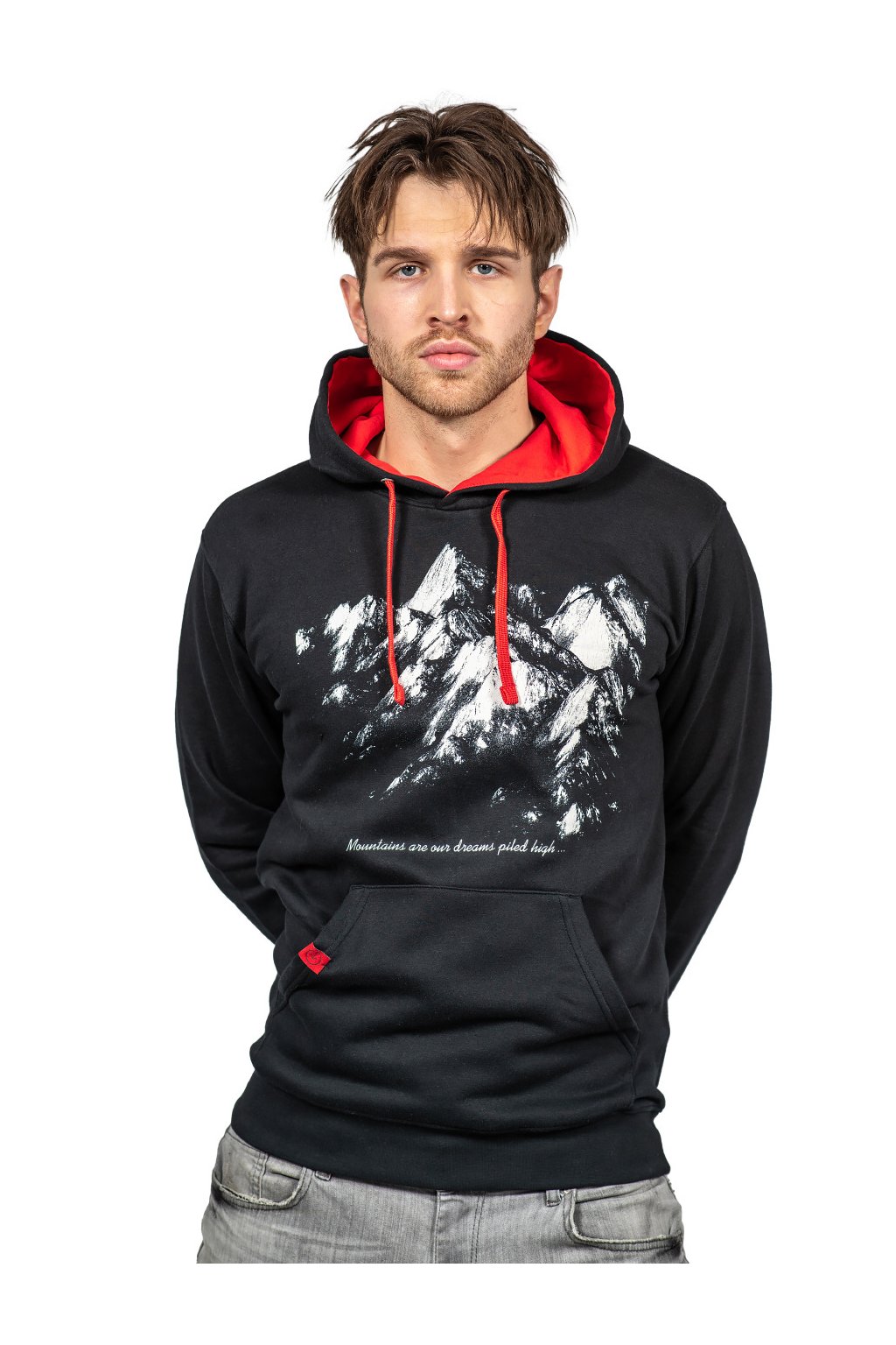 Mikina s kapucí a klokaní kapsou UNDERWORLD Mountains (Velikost M, Kód produktu U4074C2)