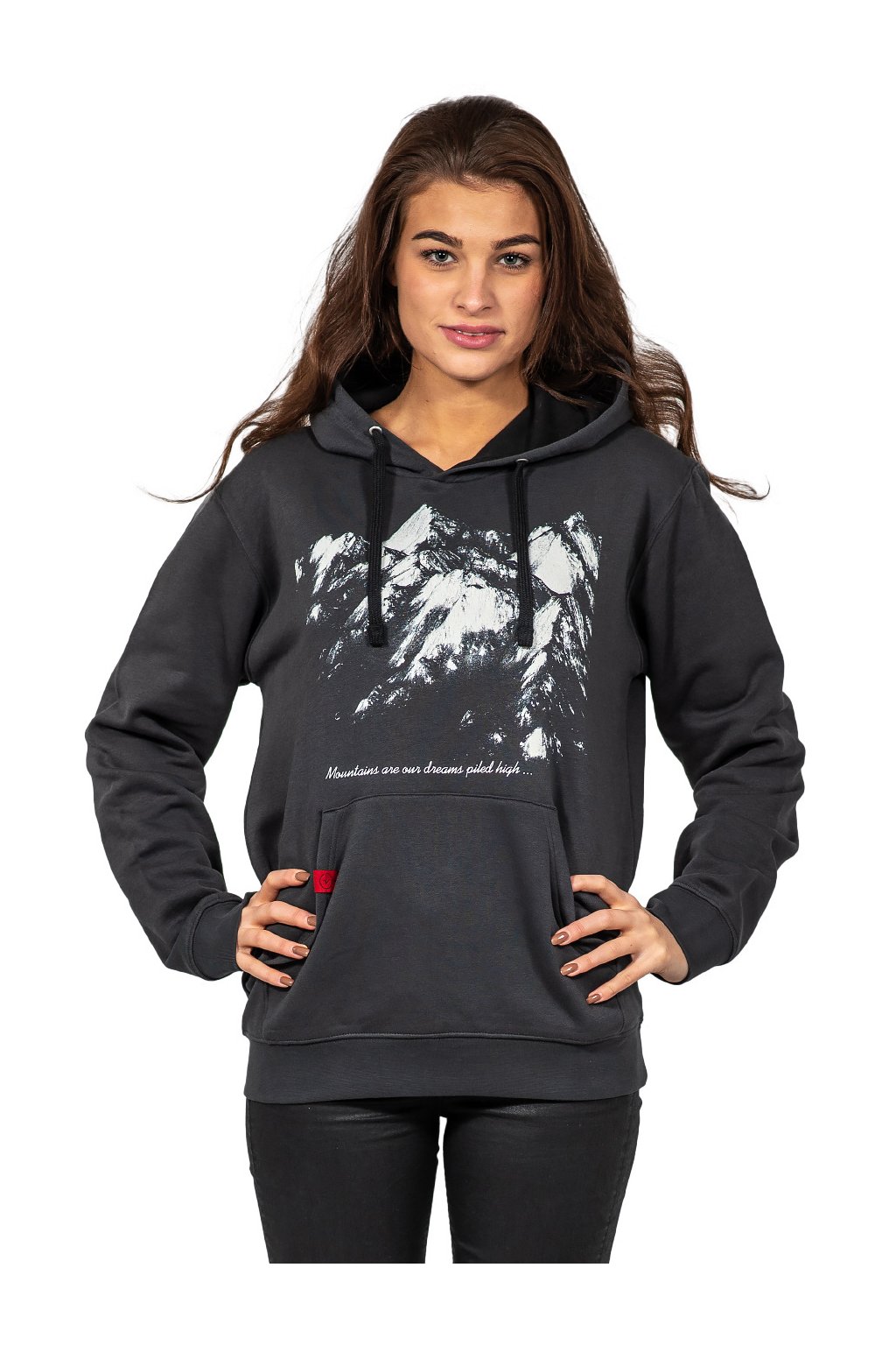 Mikina s kapucí a klokaní kapsou UNDERWORLD Mountains (Velikost M, Kód produktu U4574CC)