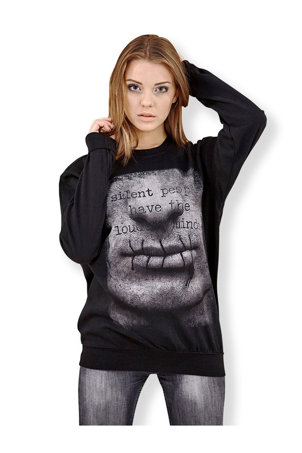 Mikina značky UNDERWORLD unisex Silent people... (Velikost S, Kód produktu U4513A2)