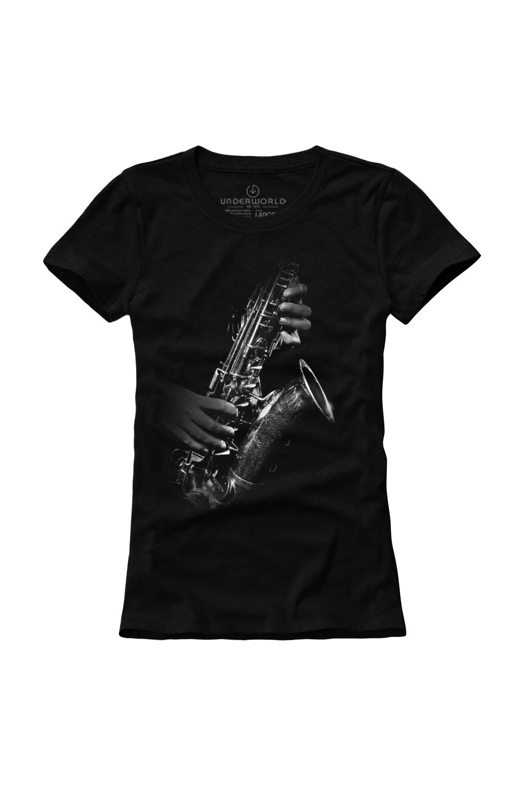 Dámské tričko UNDERWORLD Saxophone (Velikost S, Kód produktu U6580A2)