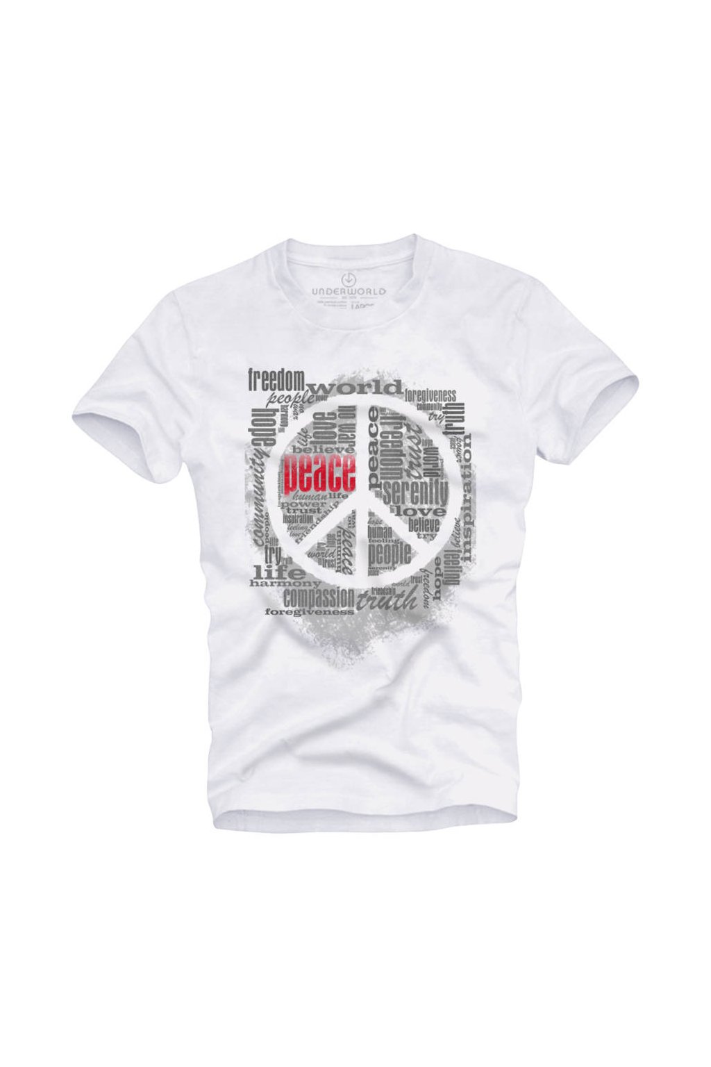 Pánské tričko UNDERWORLD Peace (Velikost S, Kód produktu U6085AO)