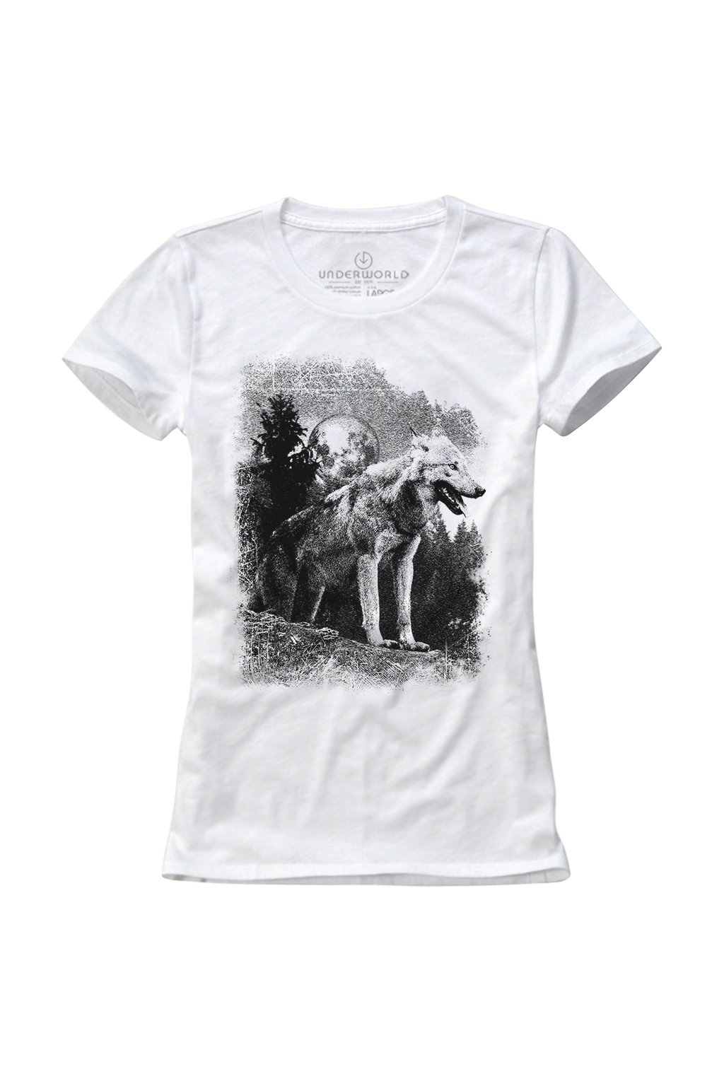 Dámské tričko UNDERWORLD Wolf in mountains (Velikost S, Kód produktu U6595AO)