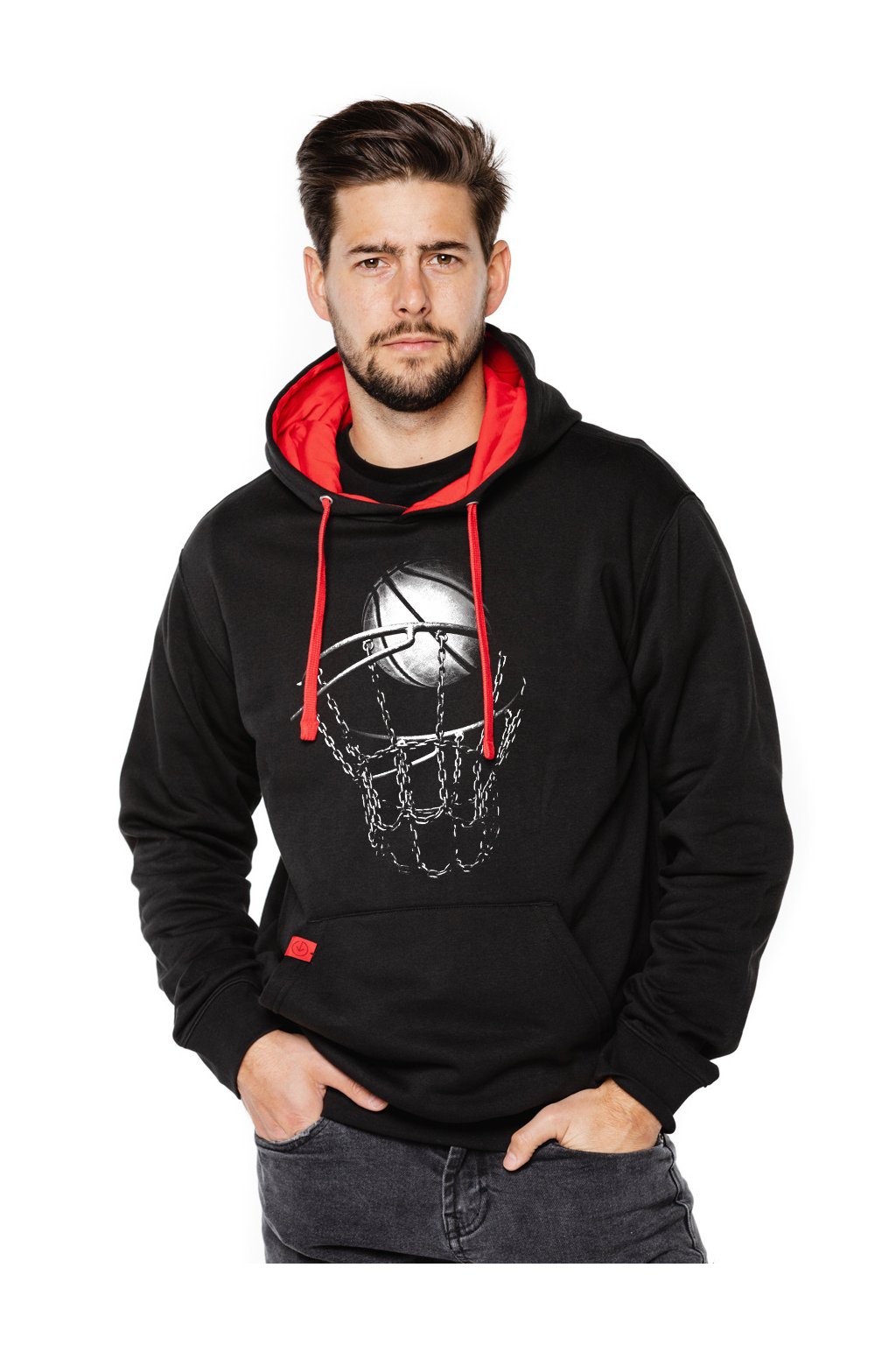 Mikina s kapucí a klokaní kapsou UNDERWORLD Streetball (Velikost M, Kód produktu U4096C2)