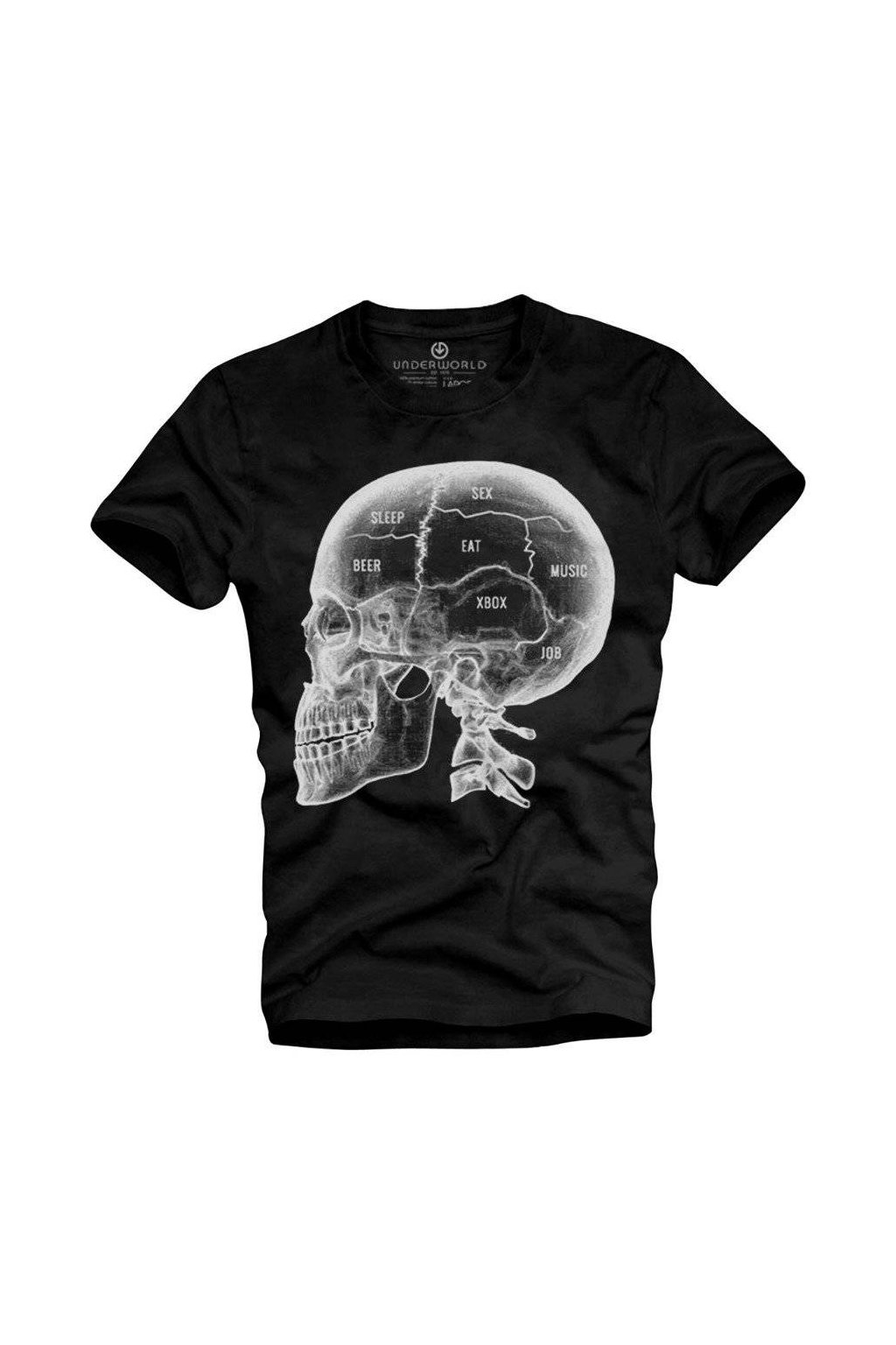 Pánské tričko UNDERWORLD X-ray skull (Velikost S, Kód produktu U6051A2)