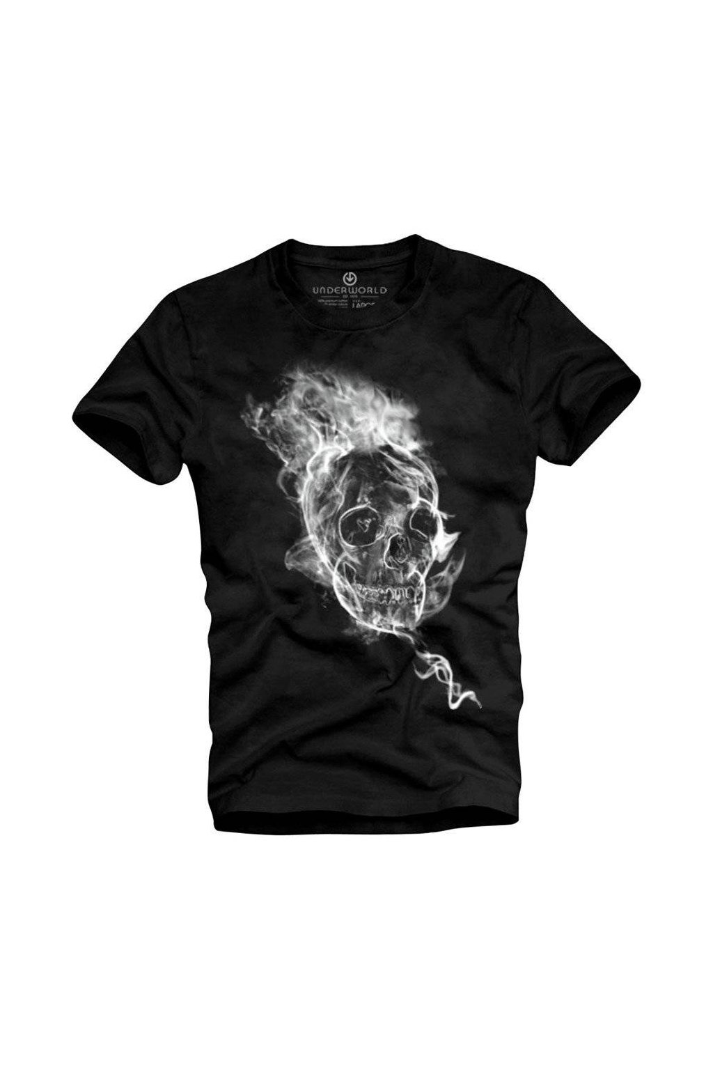 Pánské tričko UNDERWORLD Smoke skull (Velikost S, Kód produktu U6052A2)
