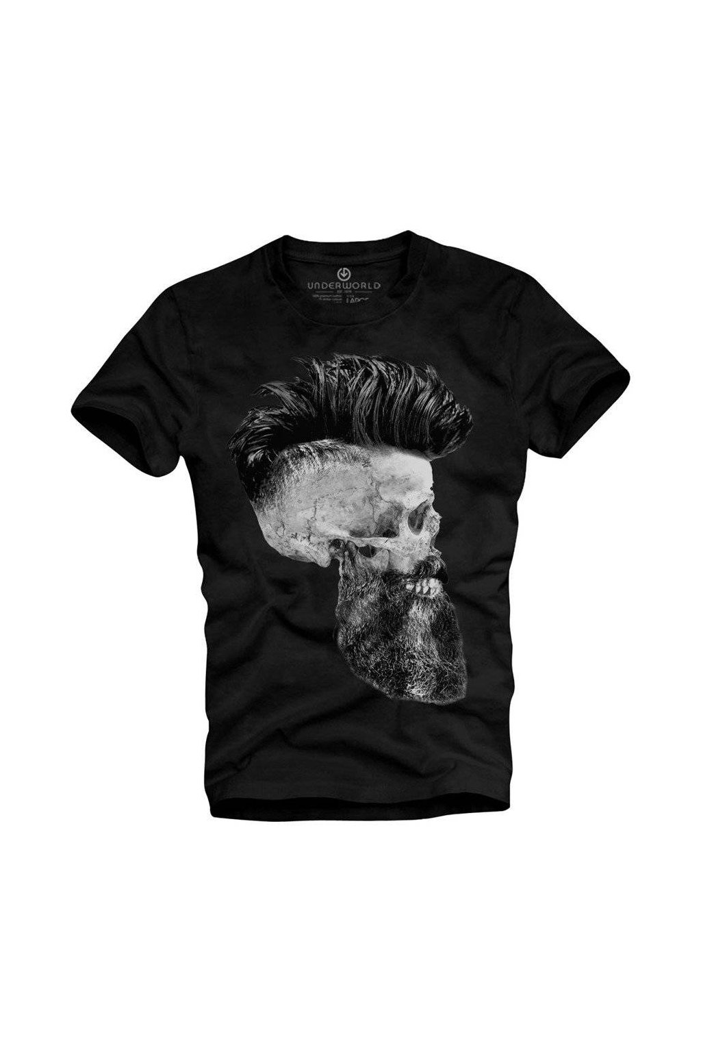 Pánské tričko UNDERWORLD Skull with a beard (Velikost S, Kód produktu U6061A2)