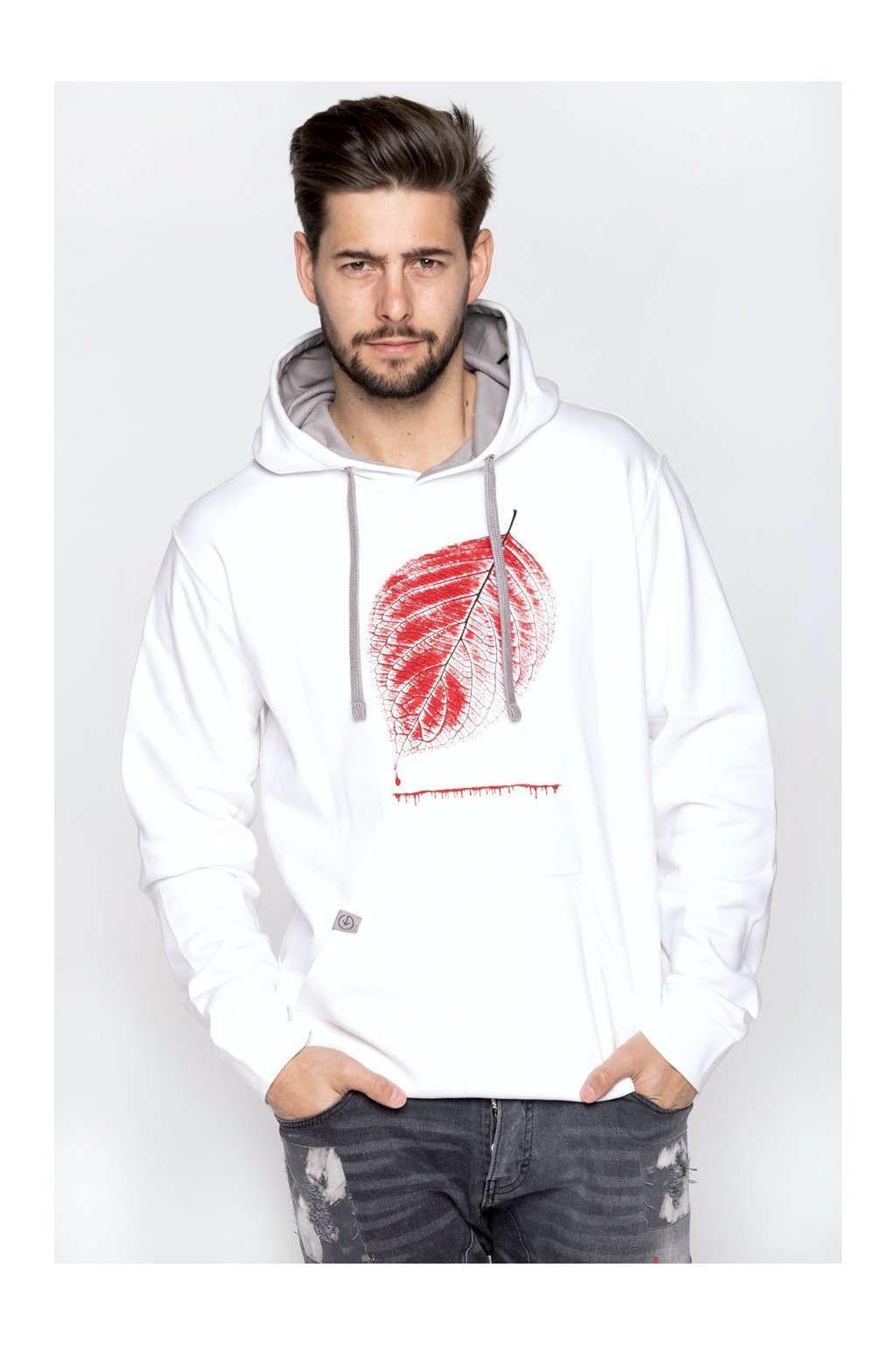 Mikina s kapucí a klokaní kapsou UNDERWORLD Leaf (Velikost M, Kód produktu U4068CO)