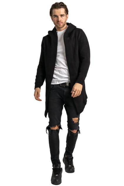 Kardigan UNDERWORLD s kapucí černá (Velikost M, Kód produktu U4209C2)