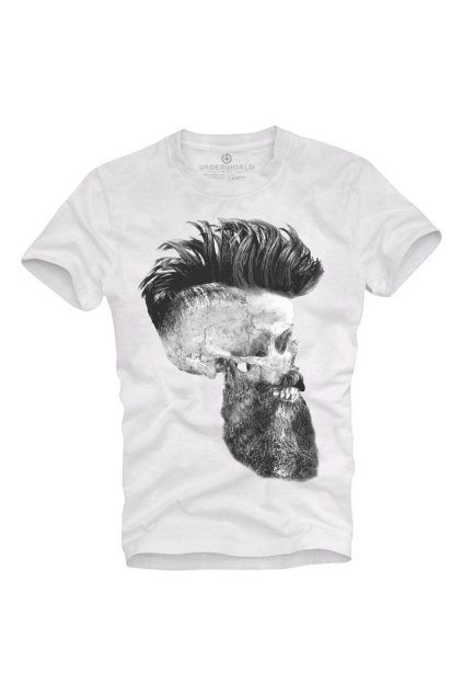 Pánské tričko UNDERWORLD Skull with a beard (Velikost S, Kód produktu U6061AO)