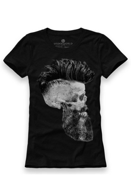 Dámské tričko UNDERWORLD Skull with a beard (Velikost S, Kód produktu U6561A2)