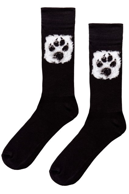 Fekete mintás unisex Underworld Animal Footprint zokni (Méret 36-40, Termékkód US501A2)