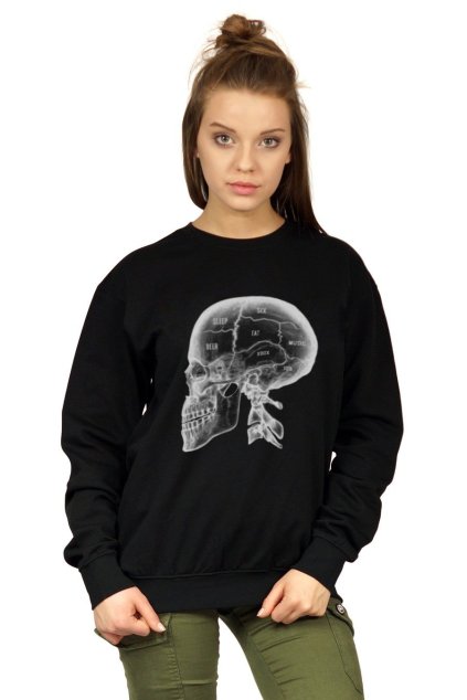 UNDERWORLD X-ray skull unisex pulóver (Méret S, Termékkód U4551A2)