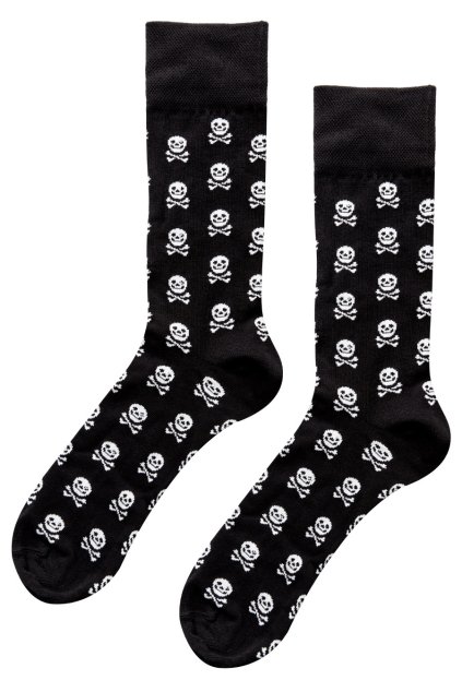 Fekete mintás unisex Underworld Skull zokni (Méret 36-40, Termékkód US002A2)