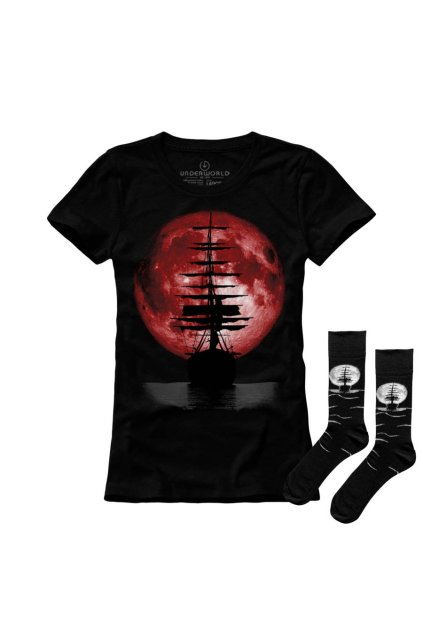 Ajándék szett UNDERWORLD Ship női póló + zokni (Méret S | 36-40, Termékkód US517BZ)