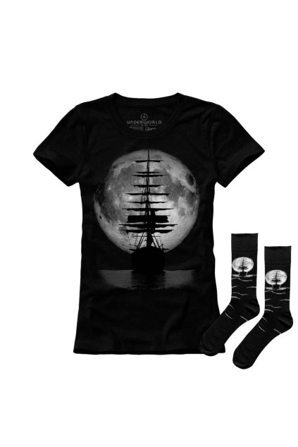 Ajándék szett UNDERWORLD Ship női póló + zokni (Méret S | 36-40, Termékkód US522BZ)