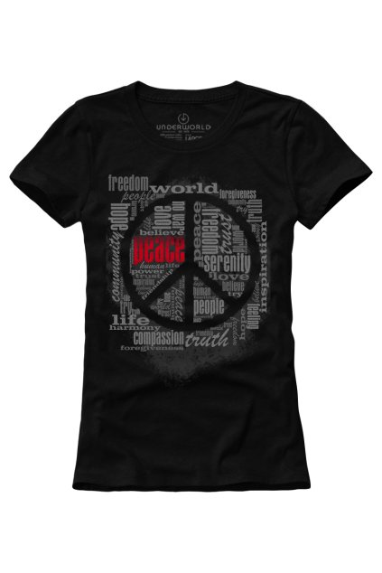 UNDERWORLD Peace női póló (Méret S, Termékkód U6585A2)
