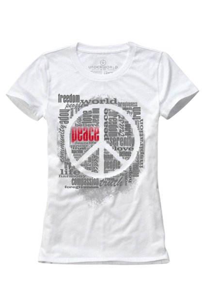 UNDERWORLD Peace női póló (Méret S, Termékkód U6585AO)