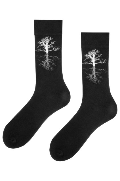 Fekete mintás unisex Underworld Tree zokni (Méret 36-40, Termékkód US006A2)