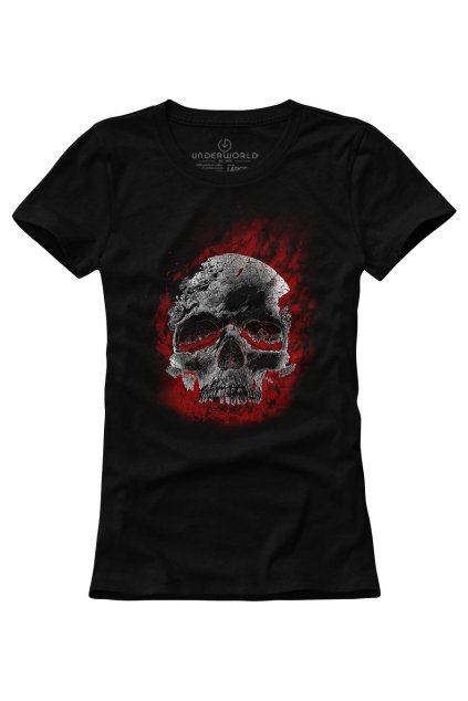 UNDERWORLD Skull in fire női póló (Méret S, Termékkód U6594A2)
