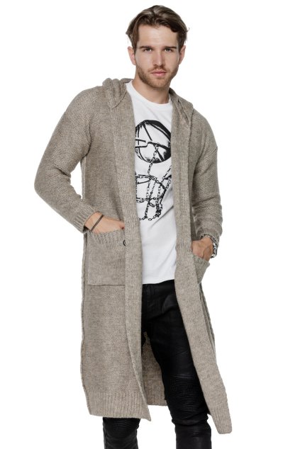 Aszimmetrikus UNDERWORLD kardigán kapucnival fekete színben (Méret ONE SIZE, Termékkód U8106AX)