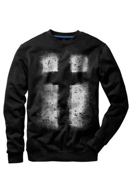 UNDERWORLD Cross unisex pulóver (Méret S, Termékkód U4009A2)