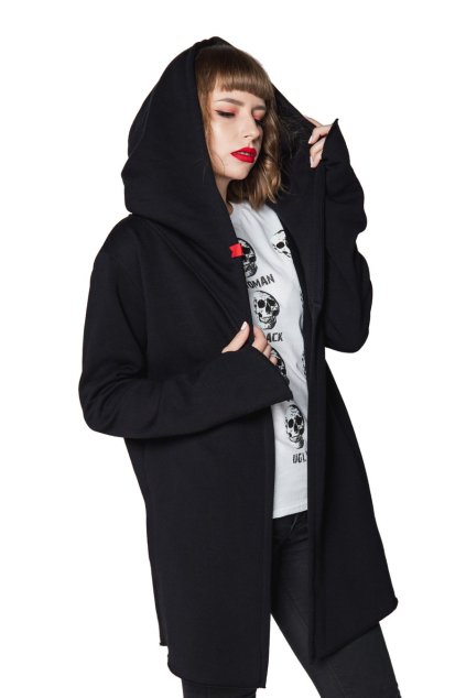 UNDERWORLD Assassin aszimmetrikus fekete pulóver (Méret S, Termékkód U4604A2)