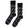 Fekete mintás unisex Underworld Guitar Head zokni (Méret 36-40, Termékkód US003A2)