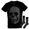 Ajándék szett UNDERWORLD Skull férfi póló + zokni (Méret S | 36-40, Termékkód US013BZ)