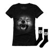 Ajándék szett UNDERWORLD Wolf / Animal footprint női póló + zokni (Méret S | 36-40, Termékkód US528BZ)