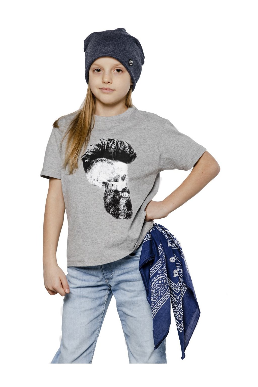 Dětské tričko UNDERWORLD Skull with a beard (Veľkosť 4Y, Kód produktu D6561CP)