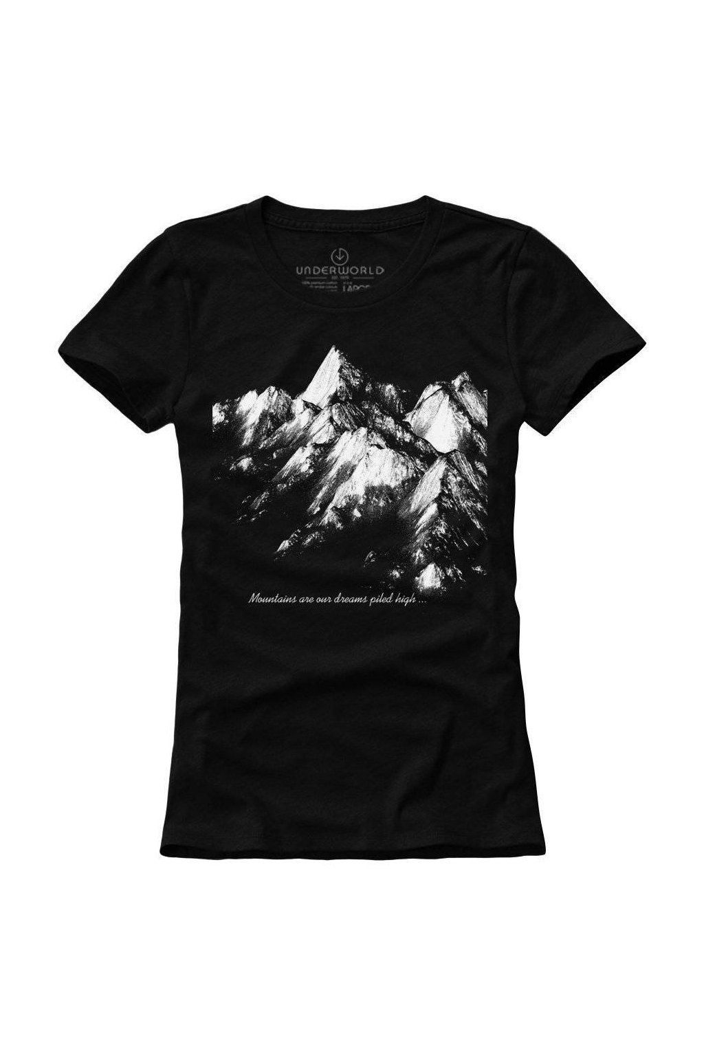 Dámské tričko UNDERWORLD Mountains (Veľkosť S, Kód produktu U6574A2)
