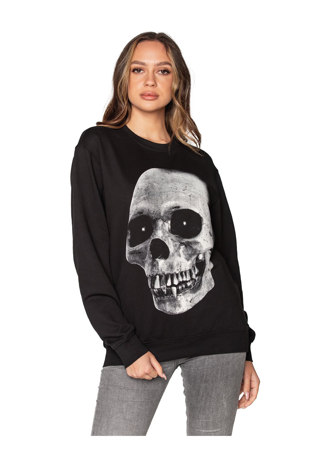 Mikina značky UNDERWORLD unisex Skull (Veľkosť S, Kód produktu U4507A2)